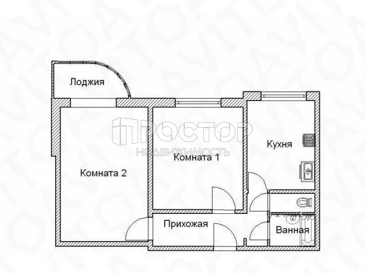 2-комнатная квартира, 53.7 м² - фото 19