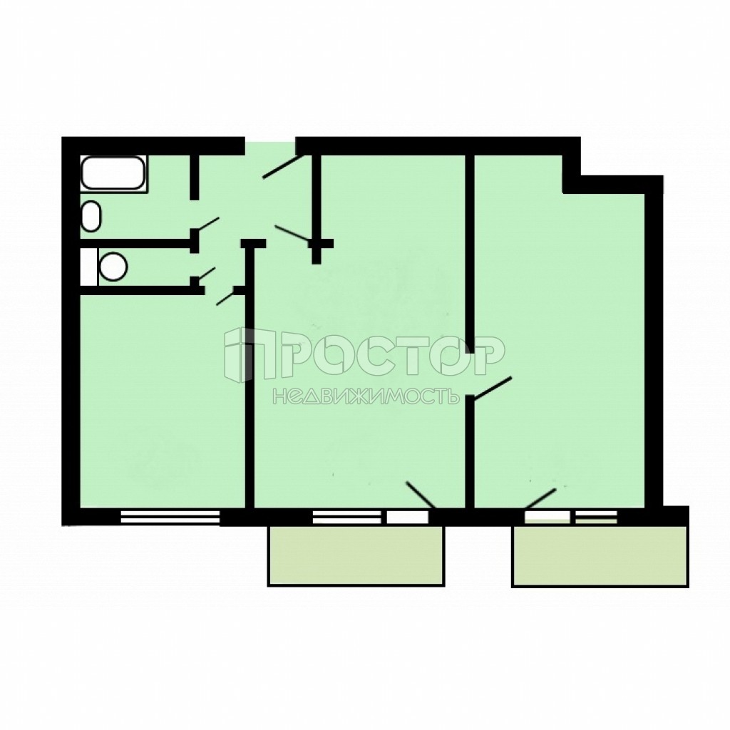 2-комнатная квартира, 49 м² - фото 10