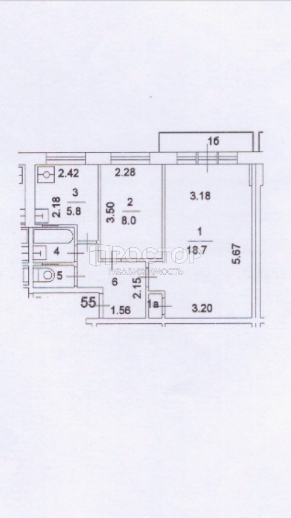 2-комнатная квартира, 42 м² - фото 14