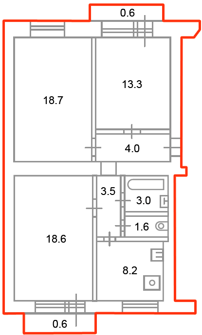 3-комнатная квартира, 70.9 м² - фото 8