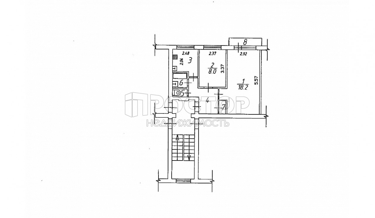 2-комнатная квартира, 41 м² - фото 8