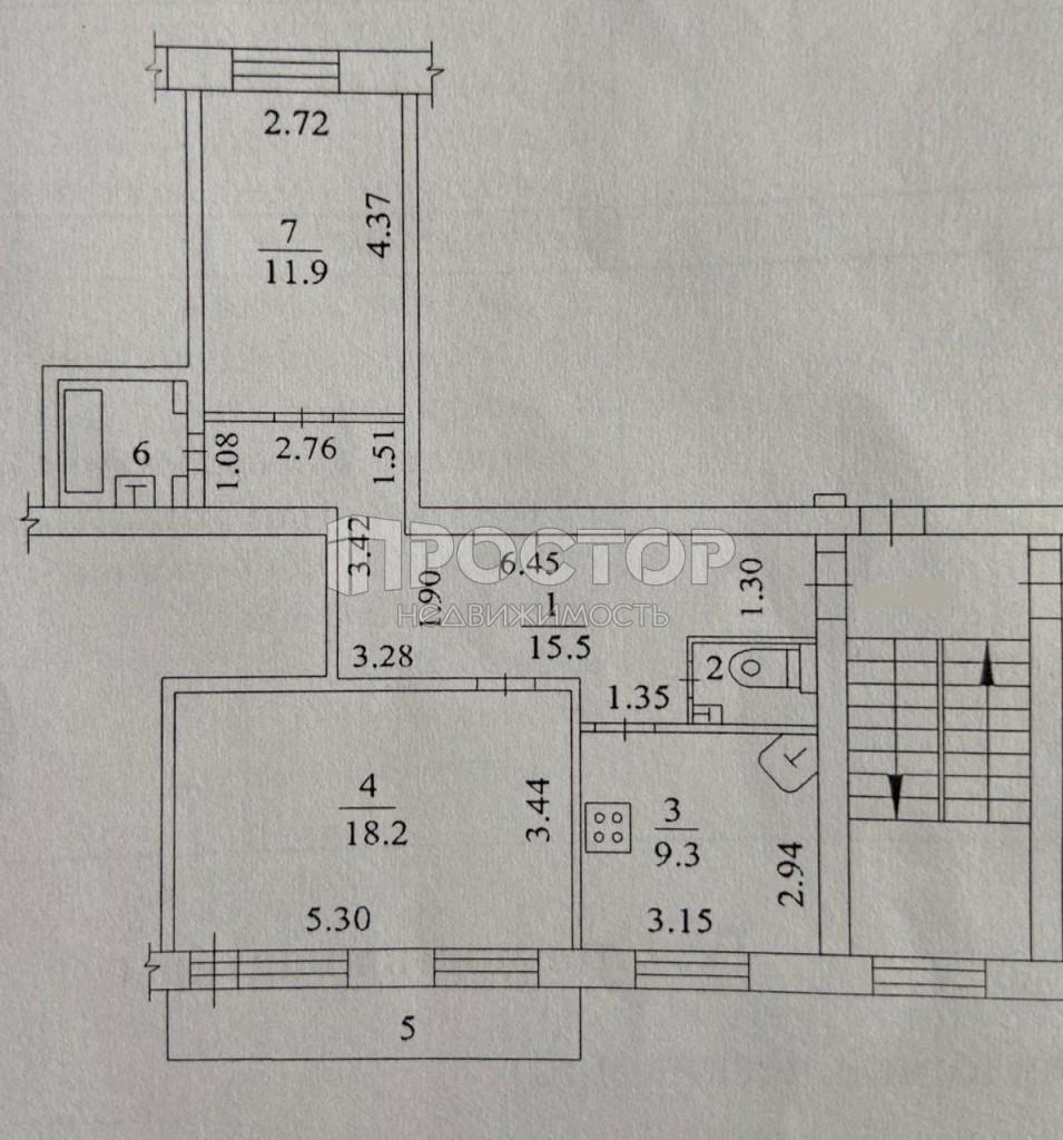 2-комнатная квартира, 61.3 м² - фото 22