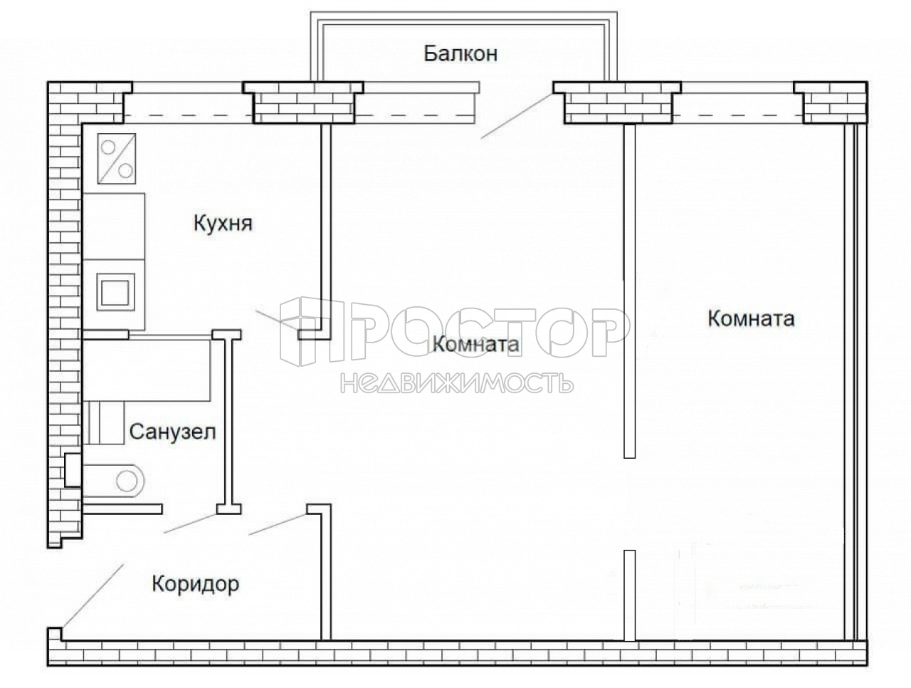 2-комнатная квартира, 43.5 м² - фото 21