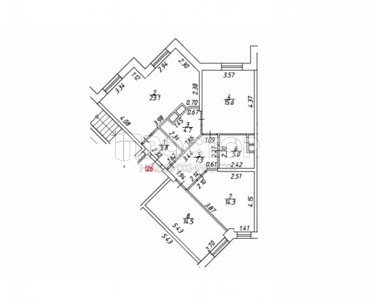 3-комнатная квартира, 88.3 м² - фото 4