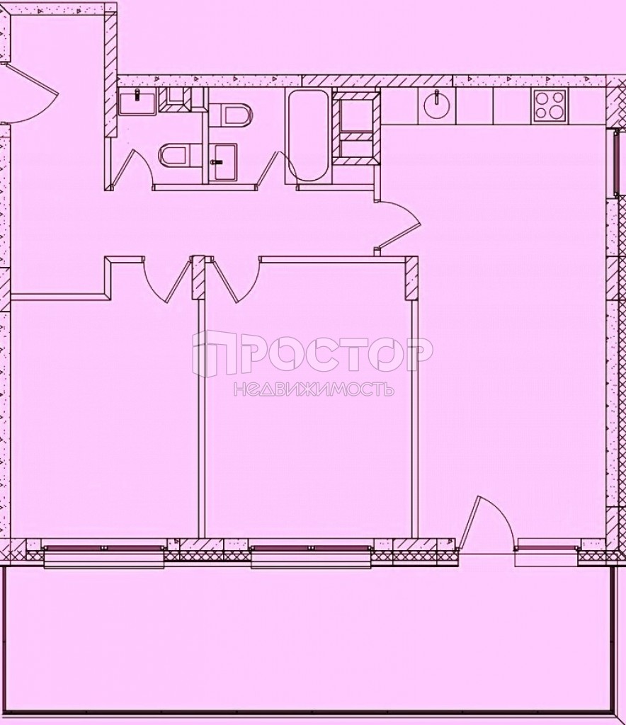 2-комнатная квартира, 73.3 м² - фото 15