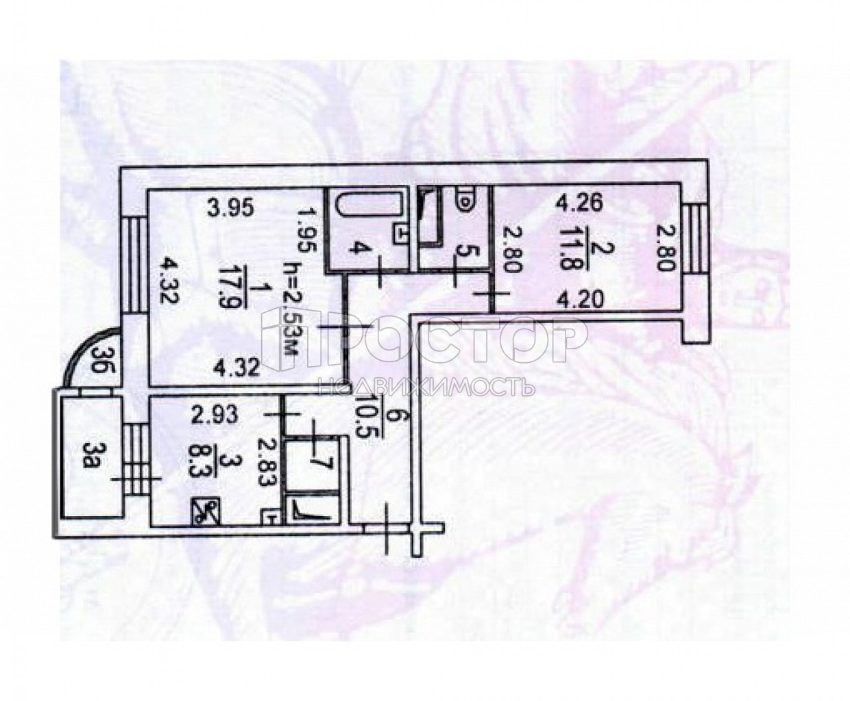 2-комнатная квартира, 57.1 м² - фото 5