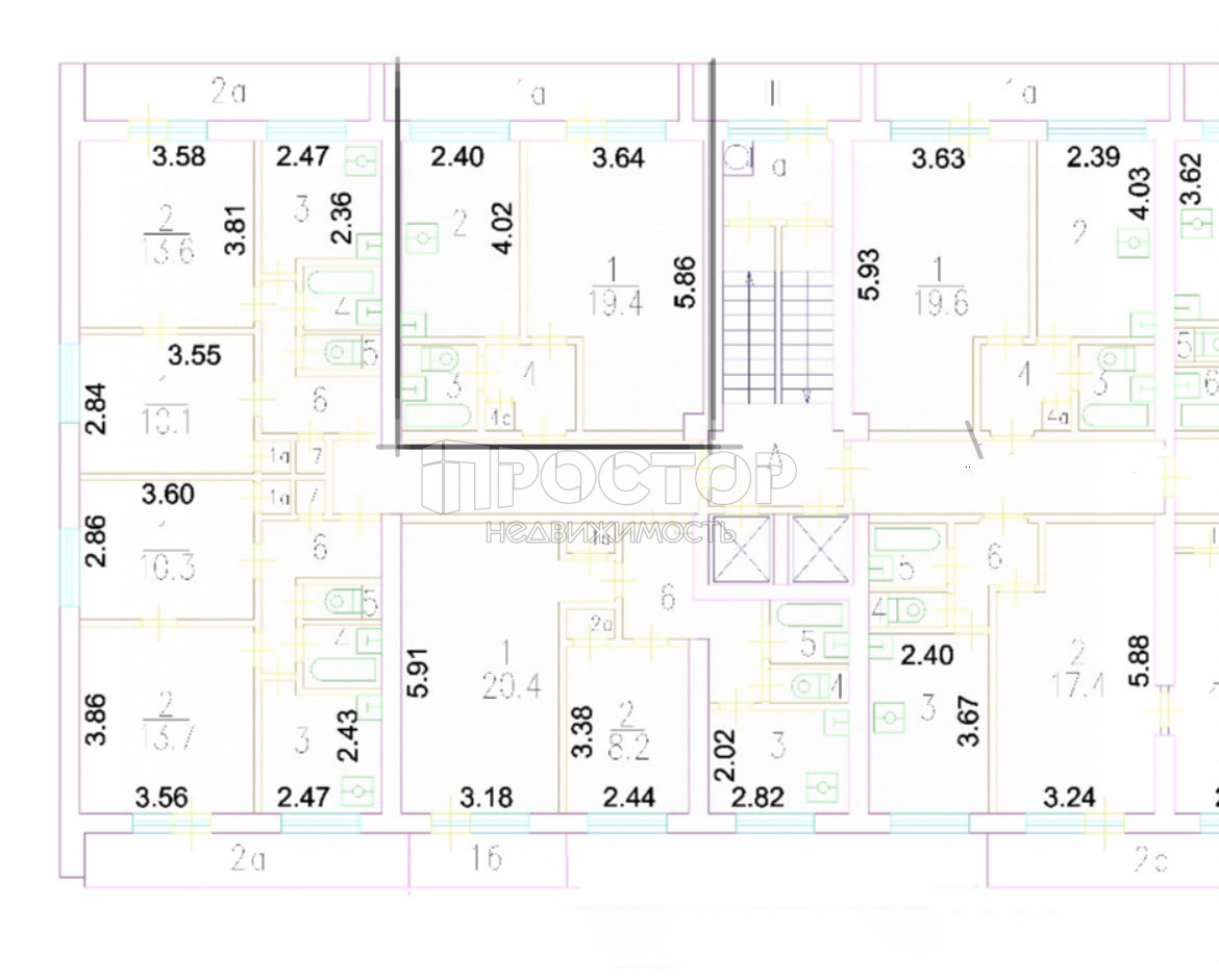 1-комнатная квартира, 34.8 м² - фото 13