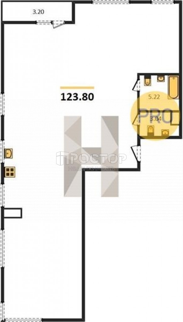 3-комнатная квартира, 124 м² - фото 2