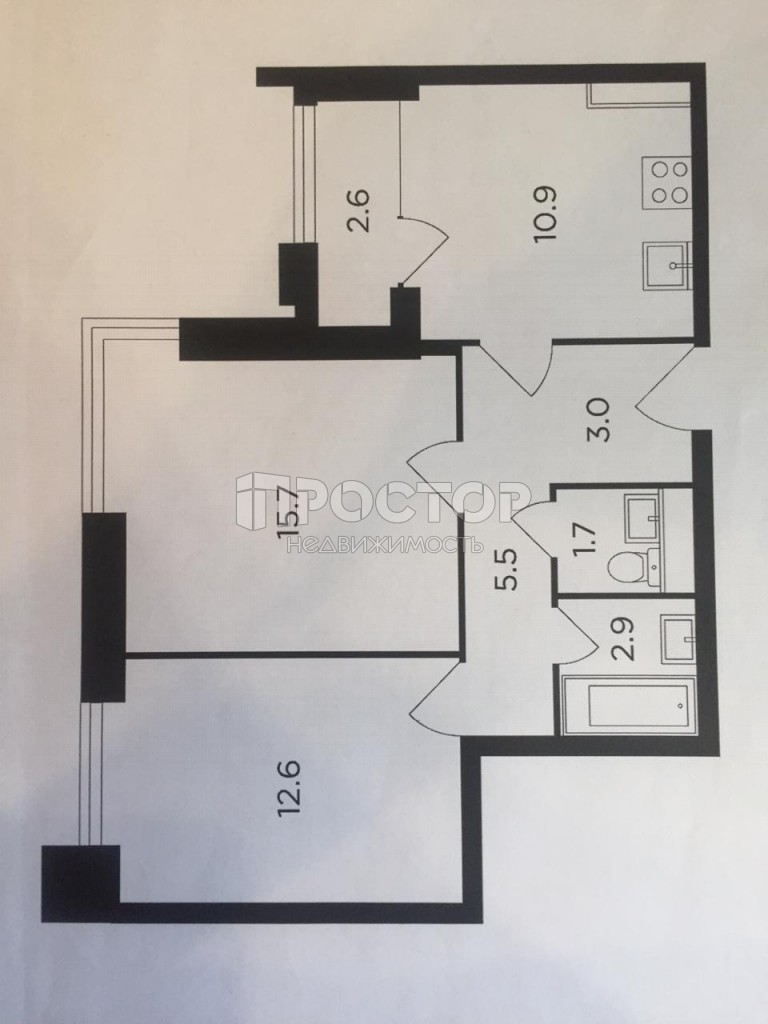 2-комнатная квартира, 53.1 м² - фото 7