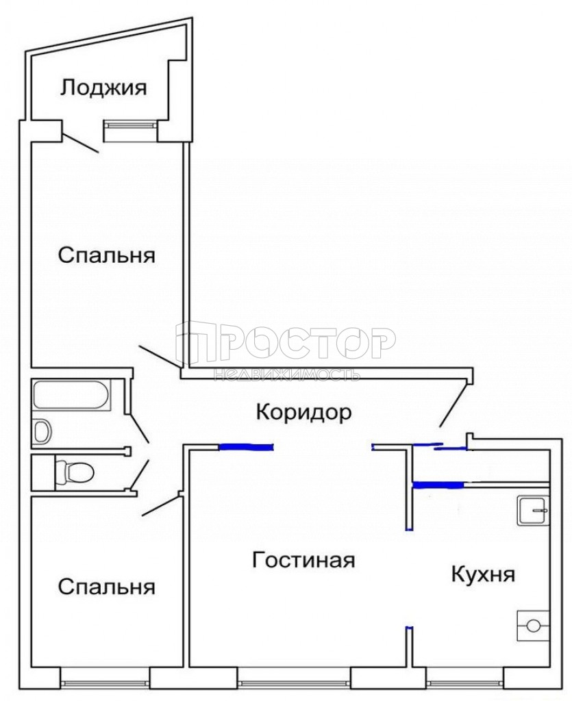 3-комнатная квартира, 60.9 м² - фото 9