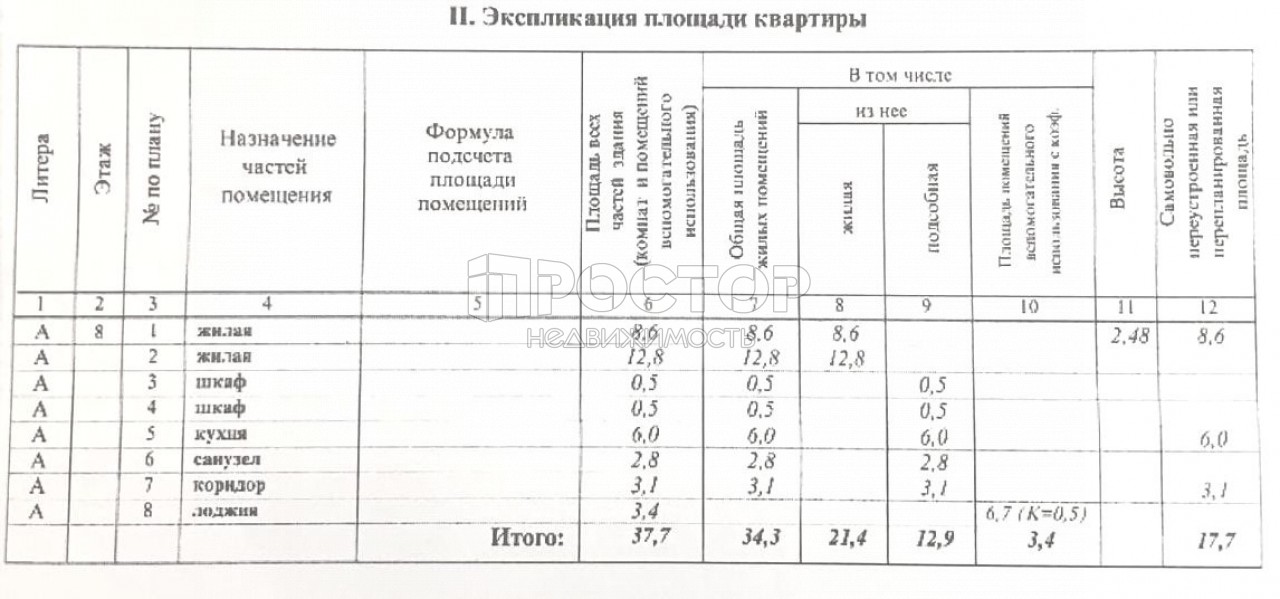 2-комнатная квартира, 34.3 м² - фото 12