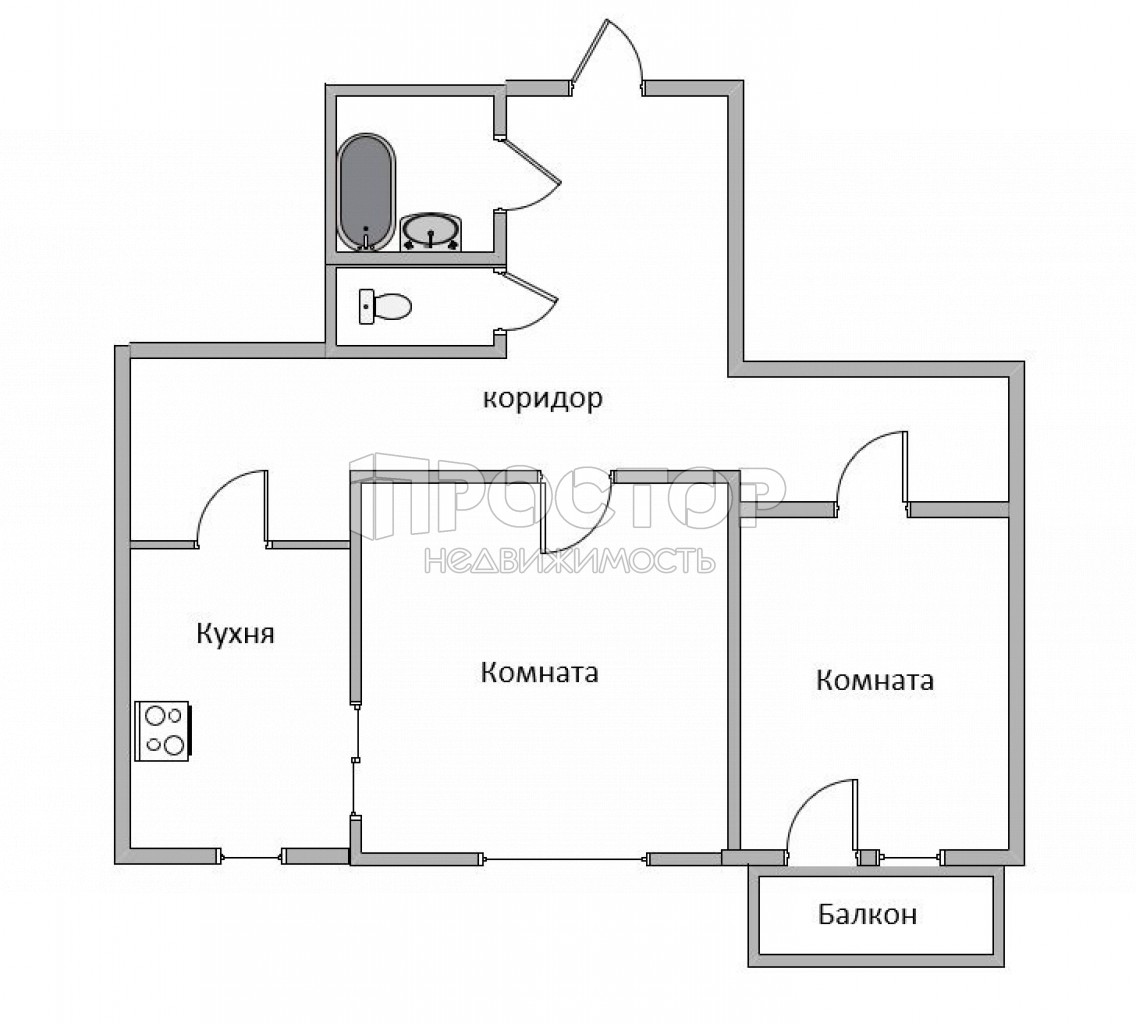 2-комнатная квартира, 64 м² - фото 15