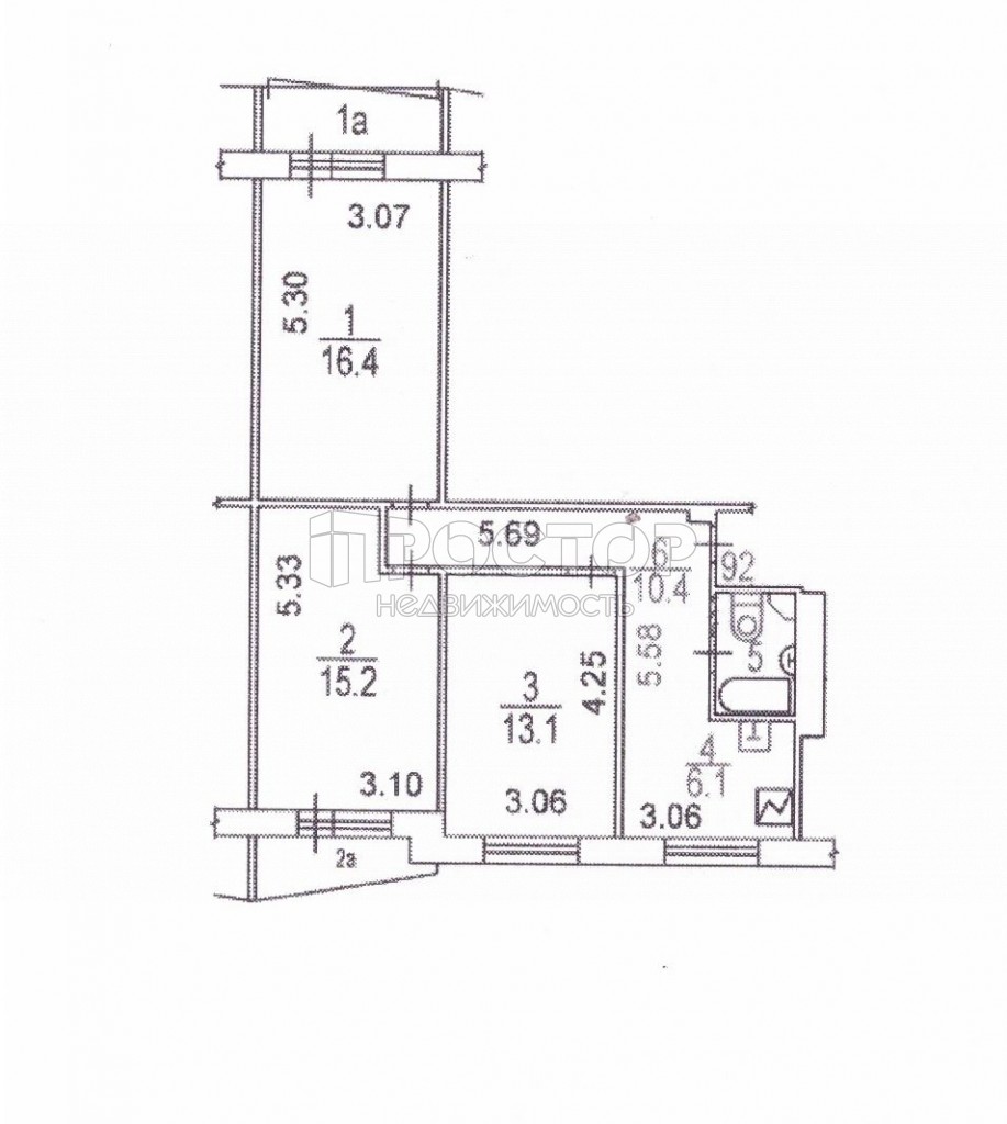 3-комнатная квартира, 64 м² - фото 14