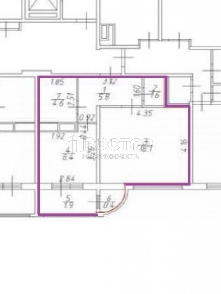 1-комнатная квартира, 38.5 м² - фото 4