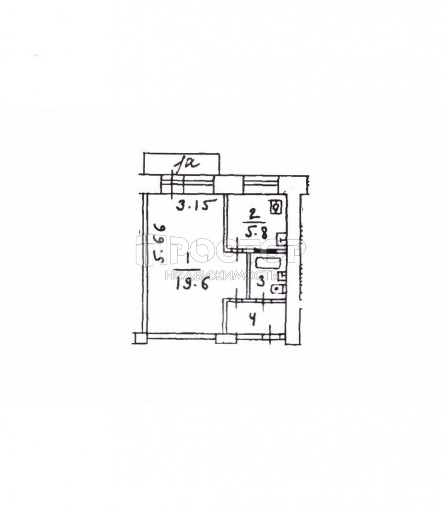 1-комнатная квартира, 31.4 м² - фото 5