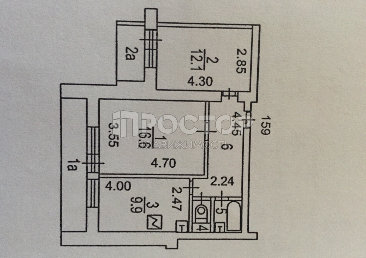 2-комнатная квартира, 51 м² - фото 19