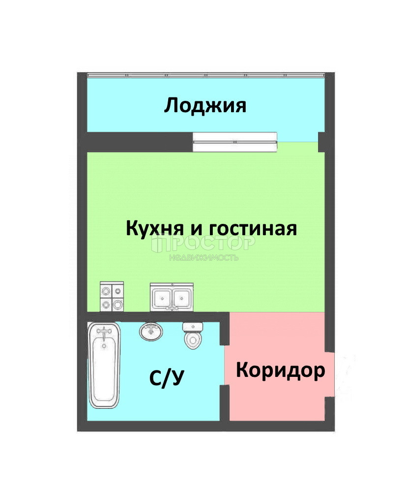 Студия, 24 м² - фото 6