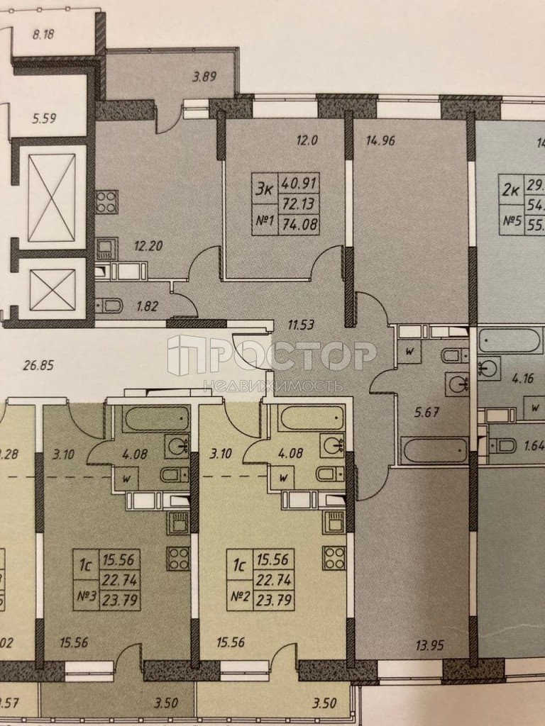 3-комнатная квартира, 72 м² - фото 30