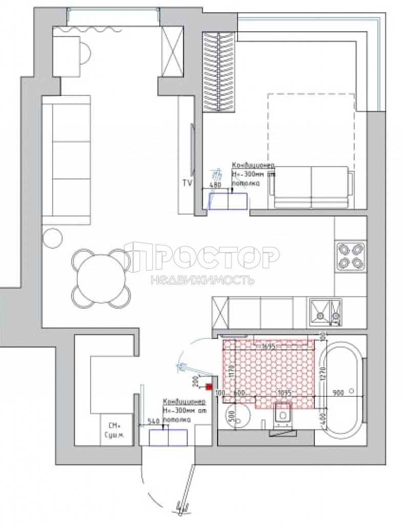 2-комнатная квартира, 44 м² - фото 11