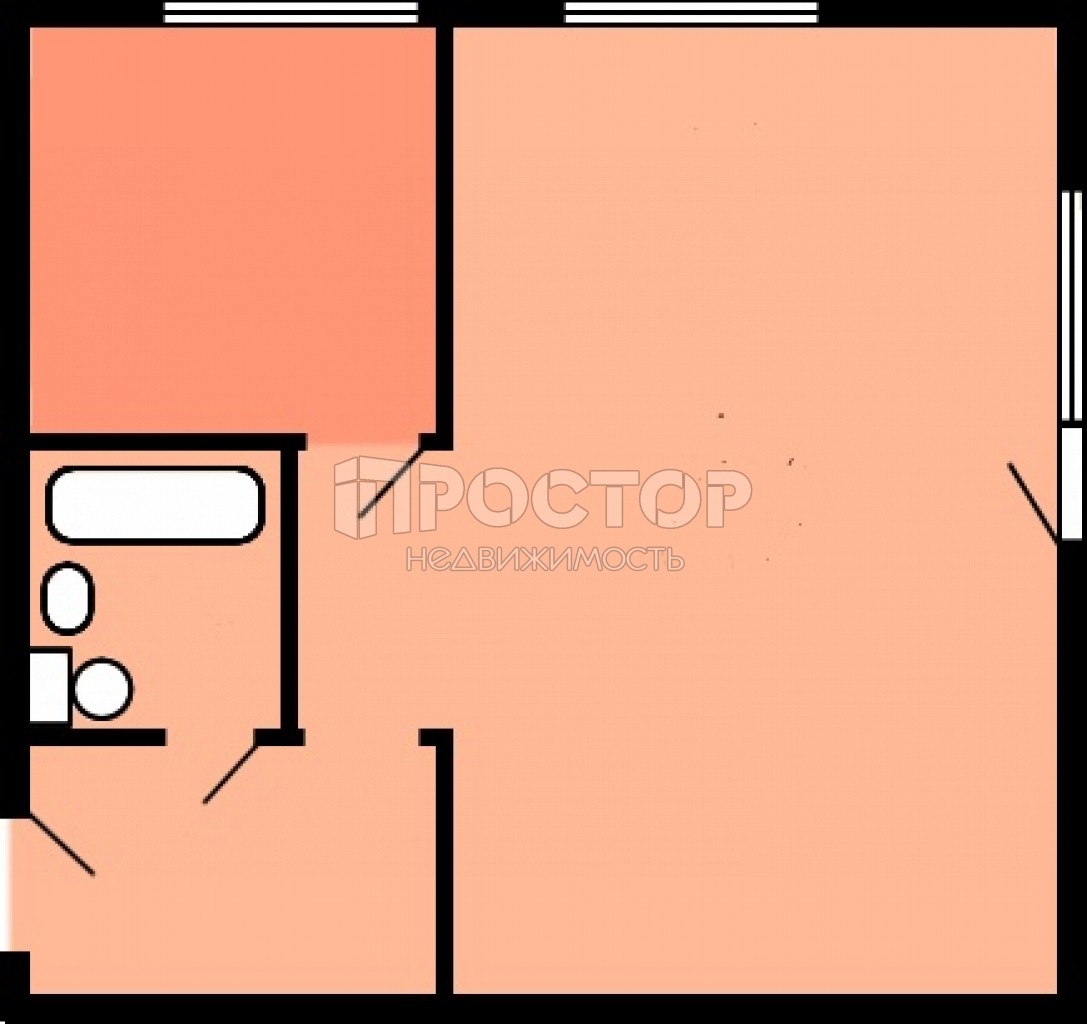 1-комнатная квартира, 31.7 м² - фото 4