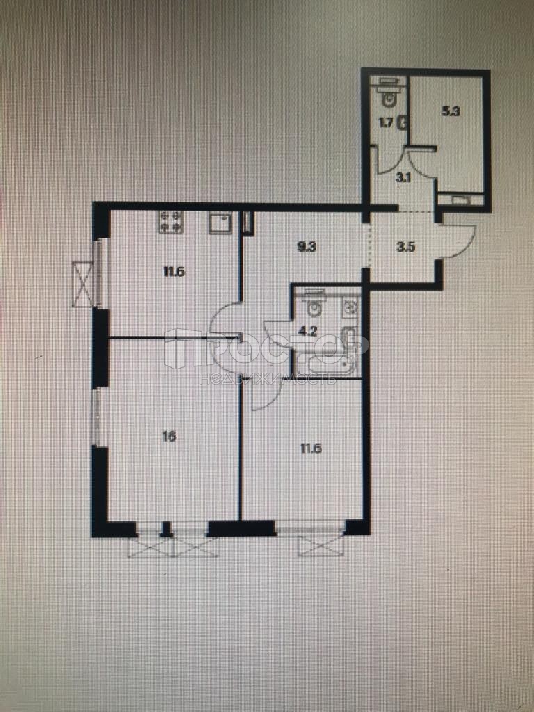 2-комнатная квартира, 66.3 м² - фото 3