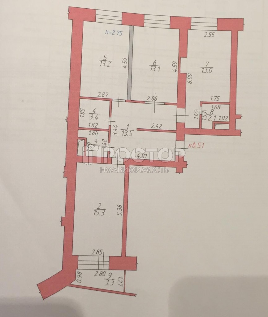 3-комнатная квартира, 75.7 м² - фото 10