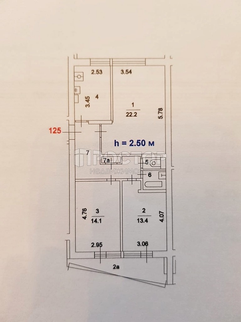 3-комнатная квартира, 72.4 м² - фото 10