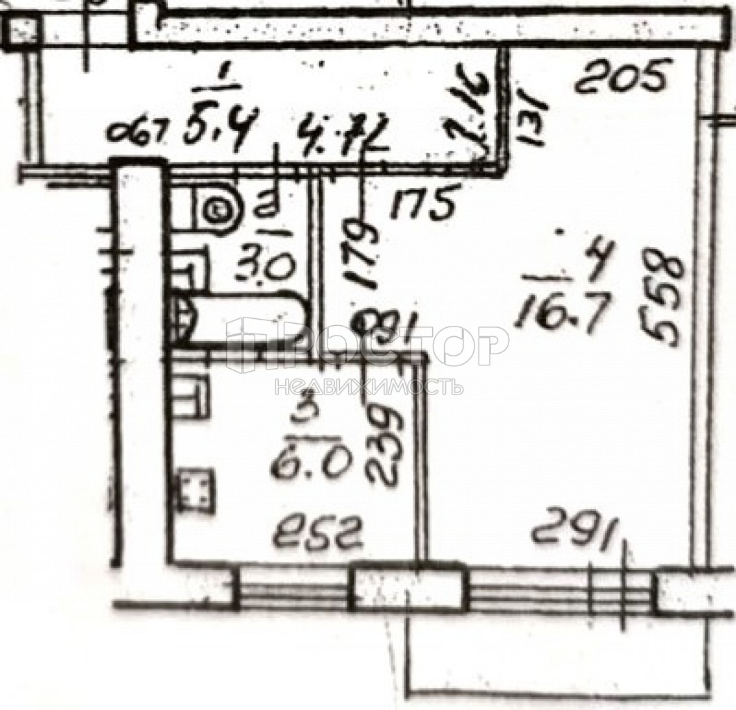 1-комнатная квартира, 32 м² - фото 13