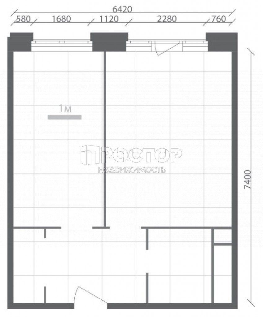 1-комнатная квартира, 45.2 м² - фото 5