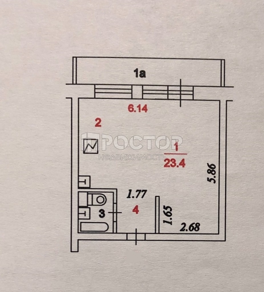 1-комнатная квартира, 35.2 м² - фото 9