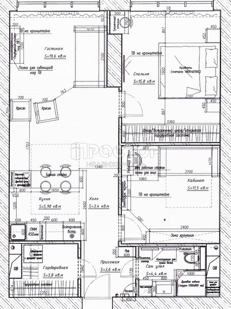 2-комнатная квартира, 69.7 м² - фото 23