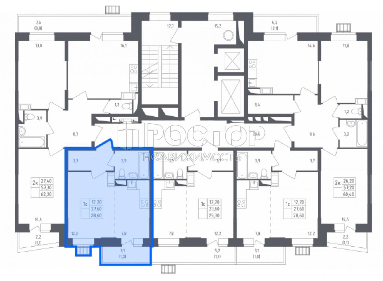 Студия, 28.6 м² - фото 8