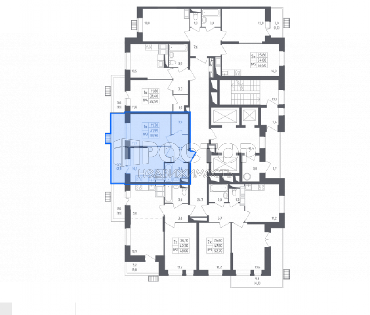 1-комнатная квартира, 32.8 м² - фото 8