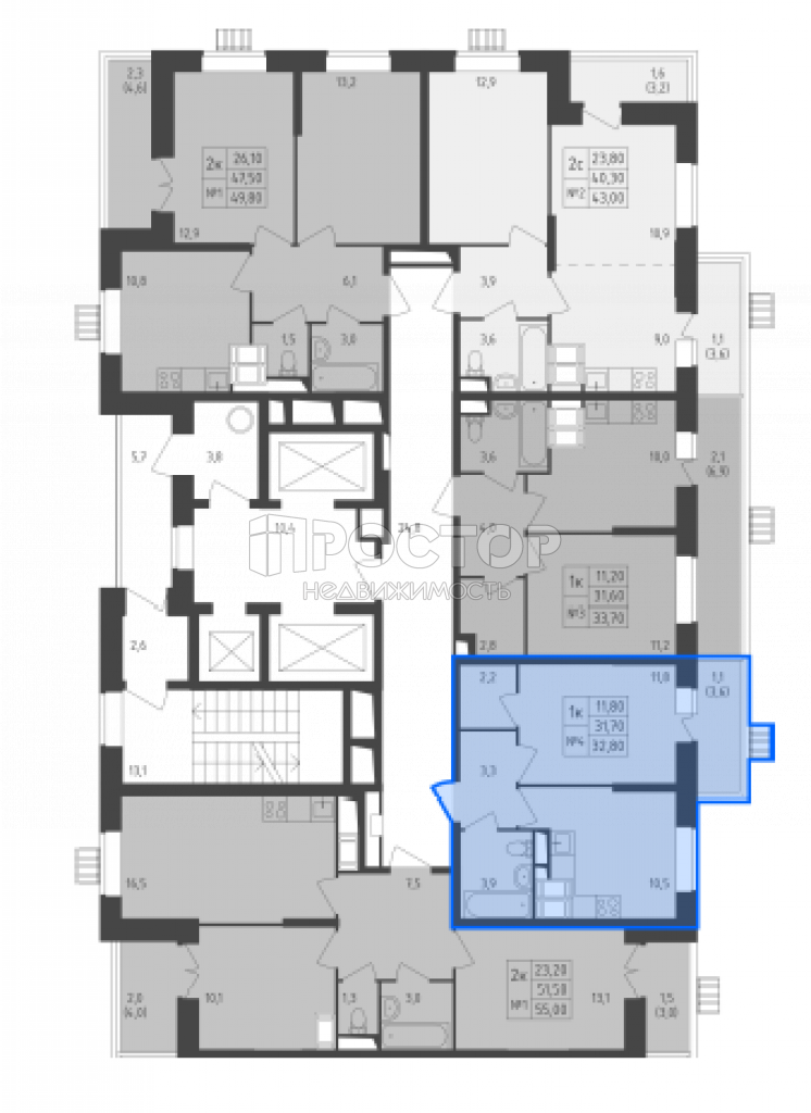 1-комнатная квартира, 33.9 м² - фото 8