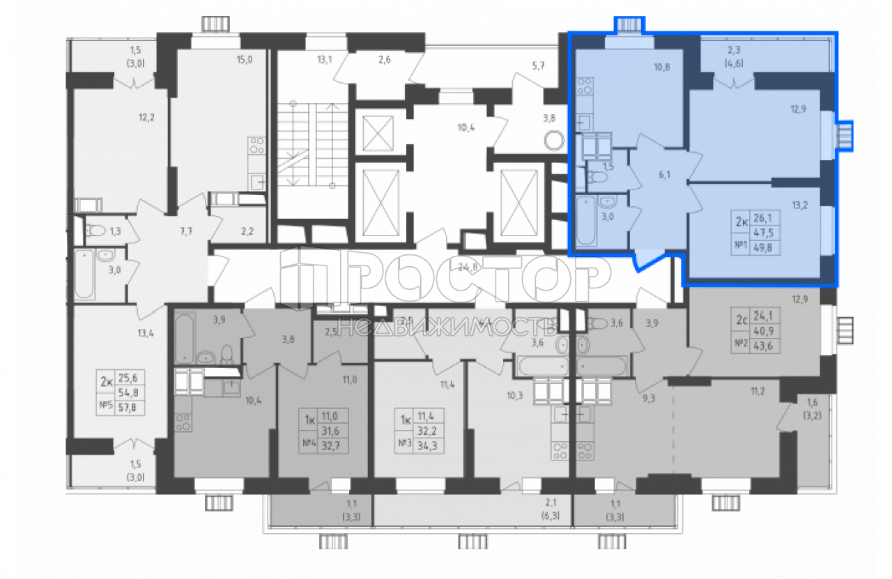 2-комнатная квартира, 49.8 м² - фото 8