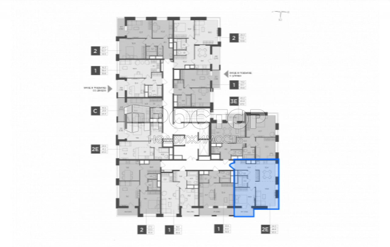 2-комнатная квартира, 50.5 м² - фото 3