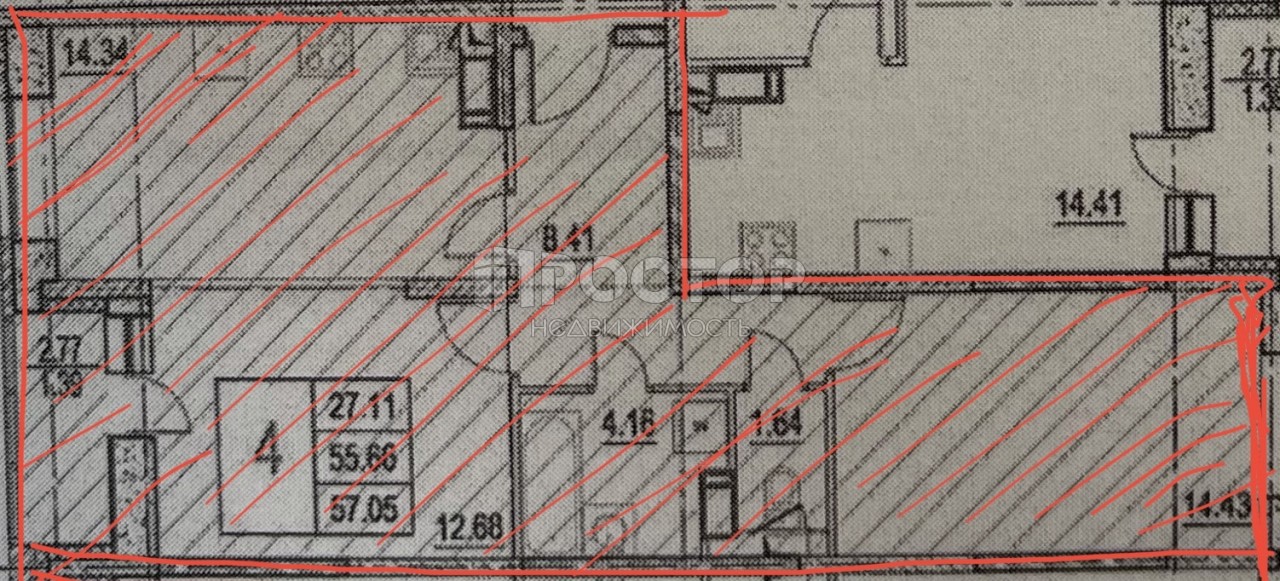 2-комнатная квартира, 55.66 м² - фото 4