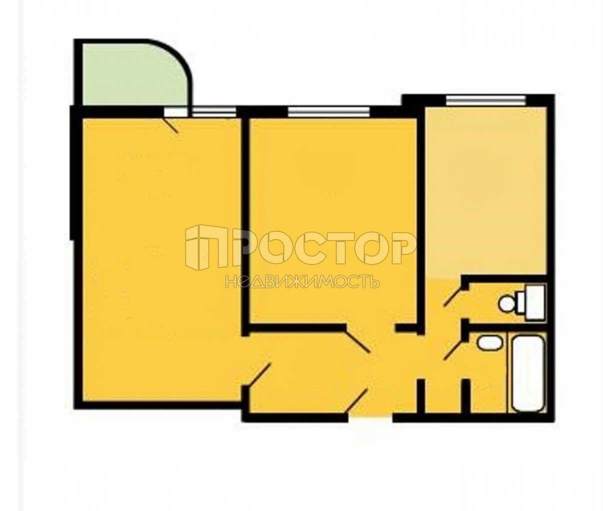 2-комнатная квартира, 55 м² - фото 17