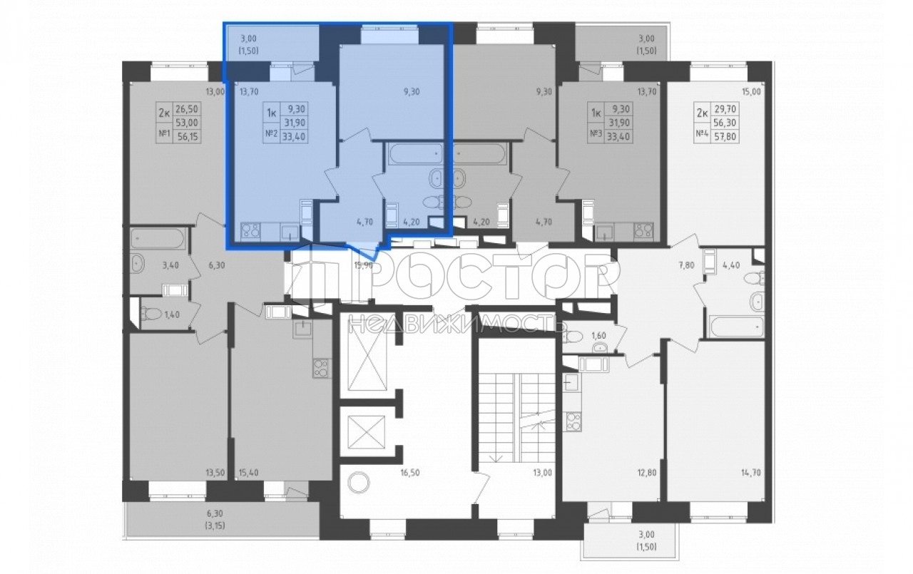 1-комнатная квартира, 33.4 м² - фото 6