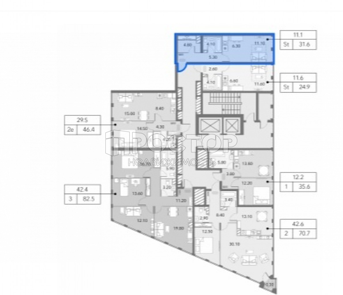 Студия, 31.6 м² - фото 3