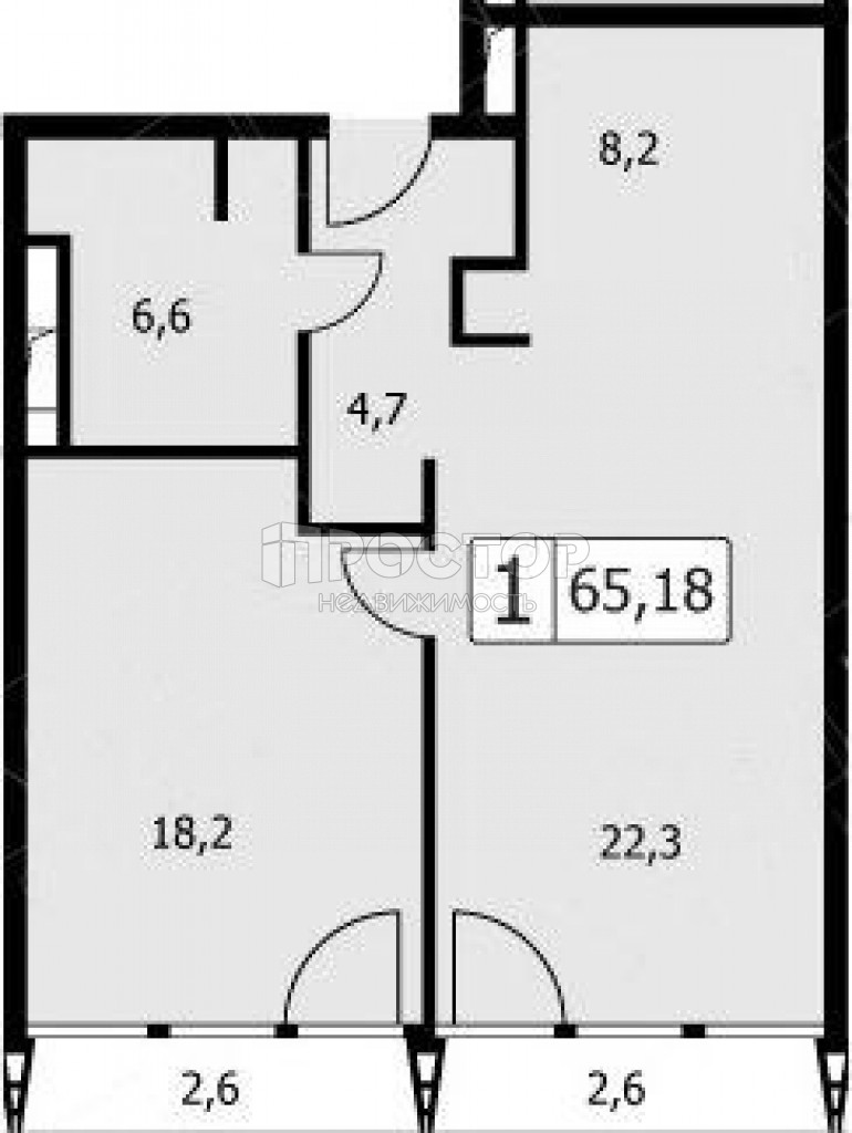 2-комнатная квартира, 62.1 м² - фото 6