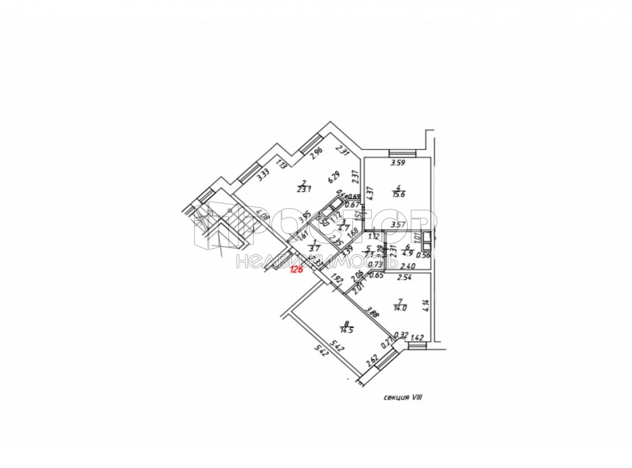 3-комнатная квартира, 87.6 м² - фото 6