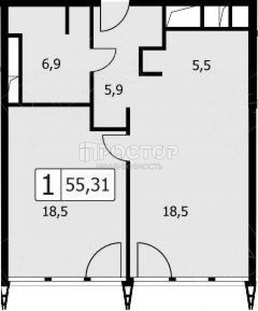 2-комнатная квартира, 52.4 м² - фото 8