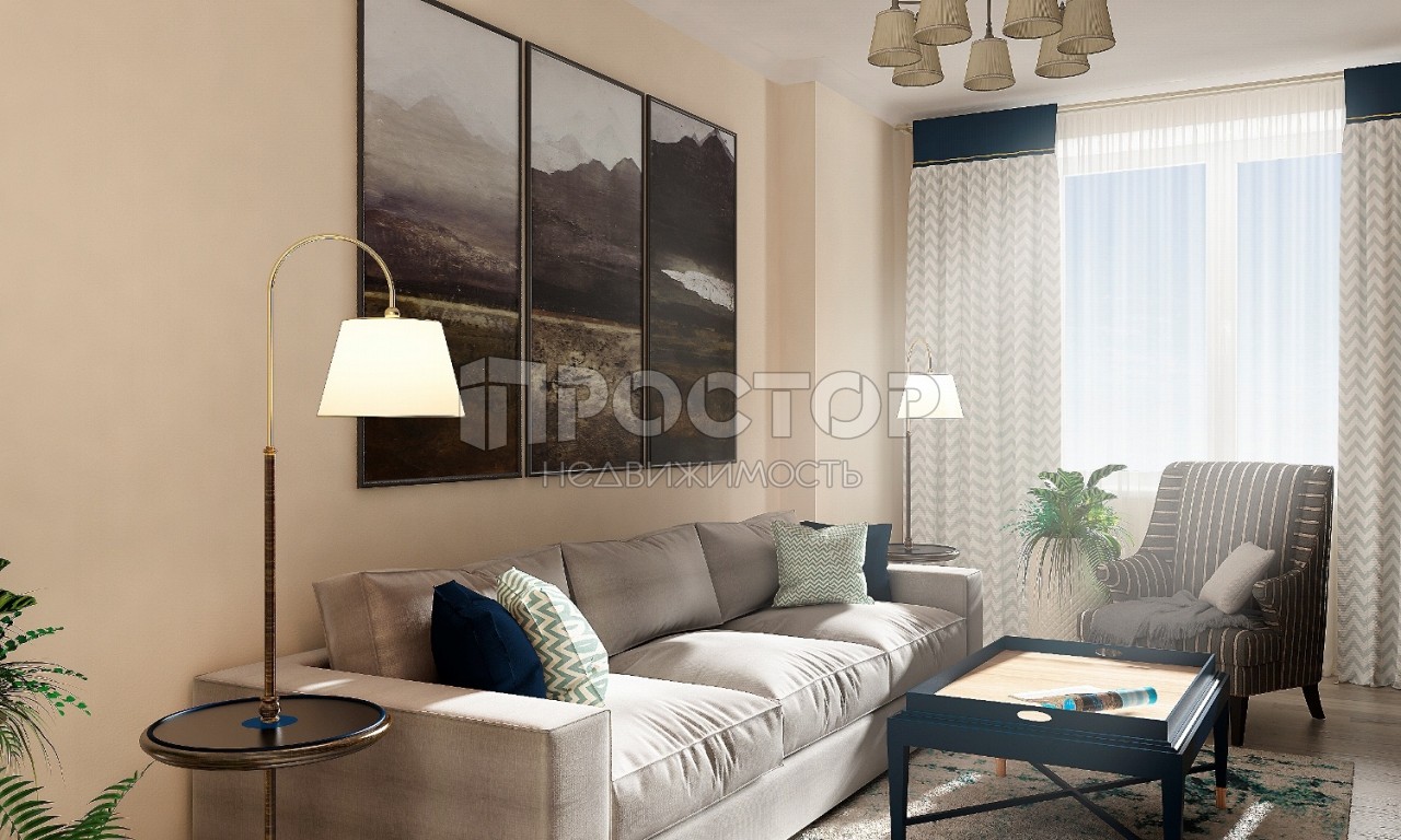 1-комнатная квартира, 59.4 м² - фото 2
