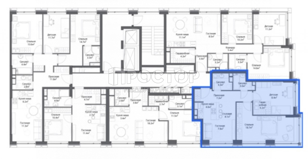 3-комнатная квартира, 62.8 м² - фото 3