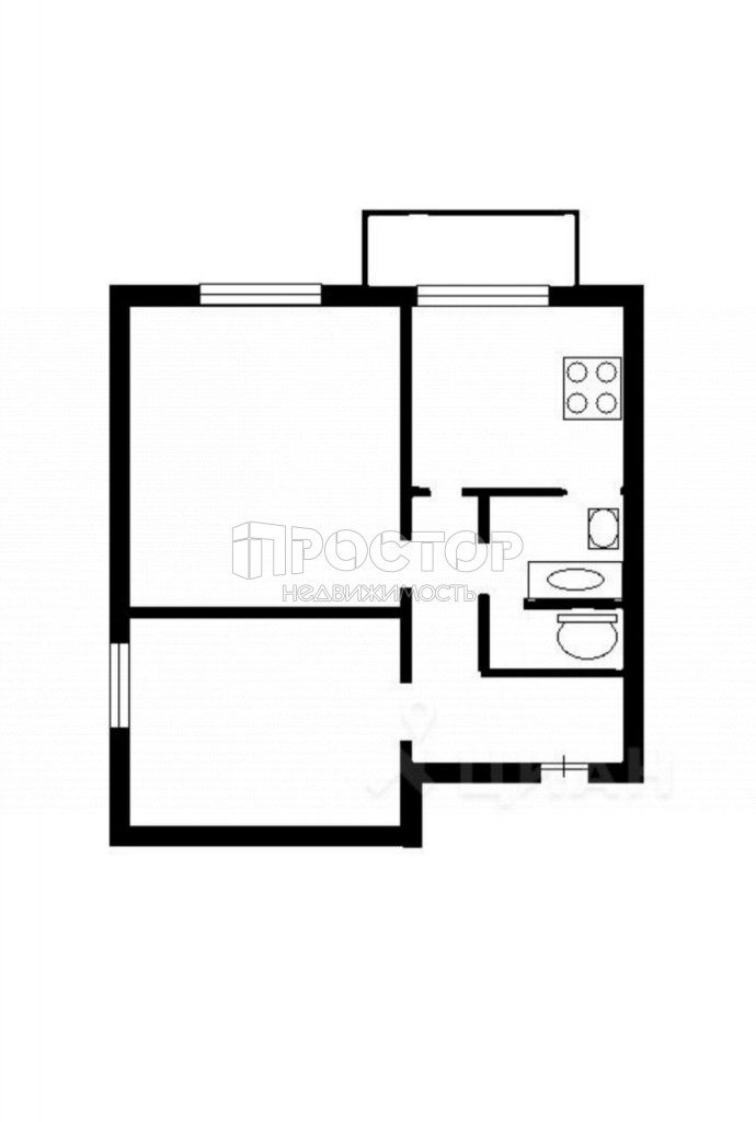 2-комнатная квартира, 42 м² - фото 3