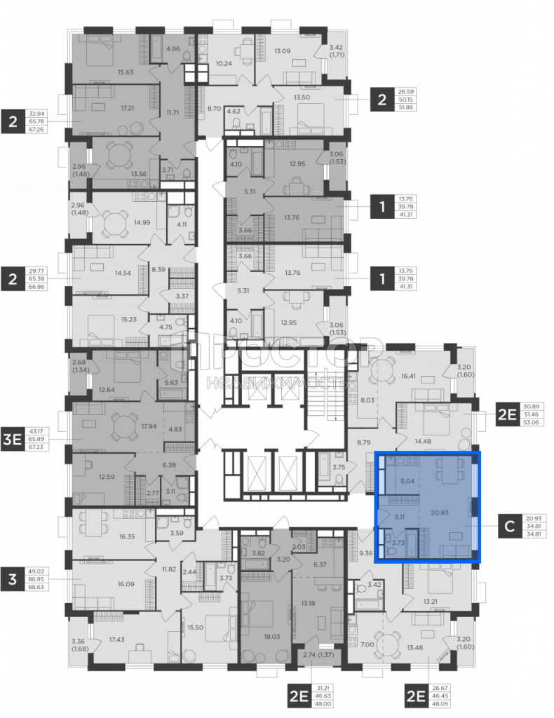 Студия, 34.81 м² - фото 4
