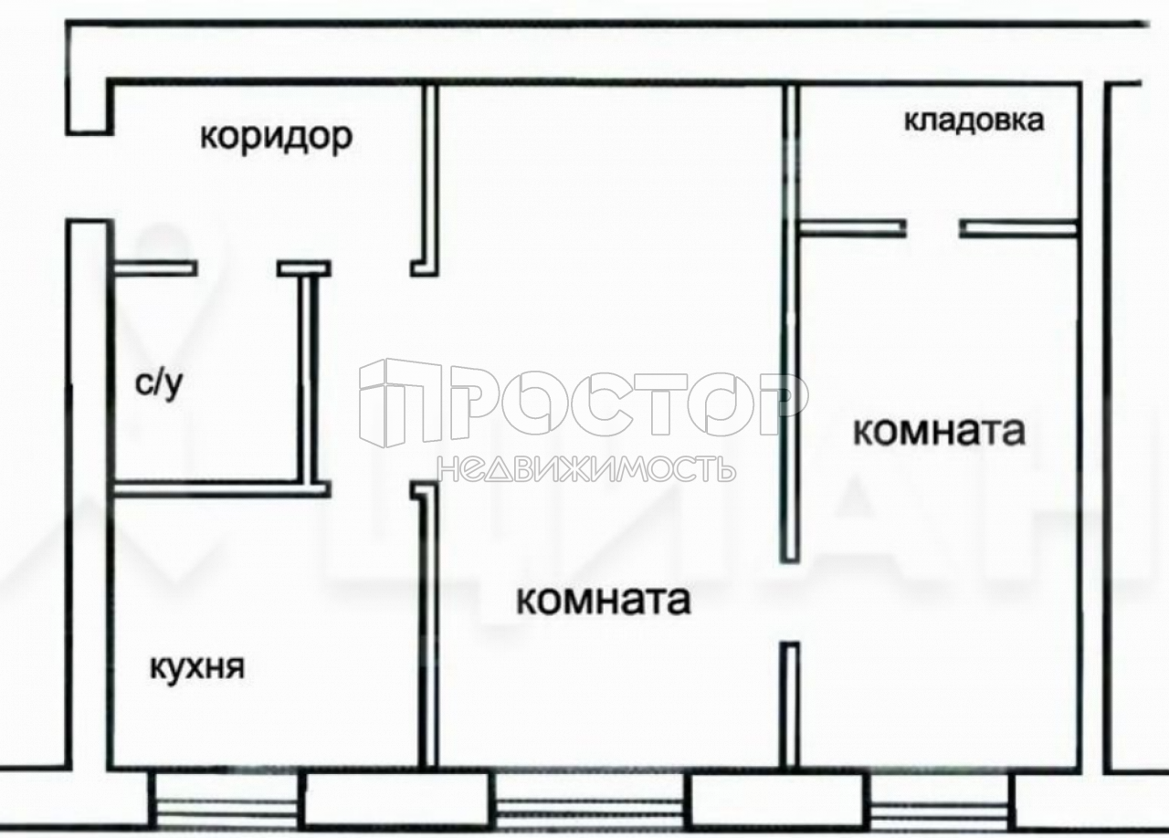 2-комнатная квартира, 43 м² - фото 13