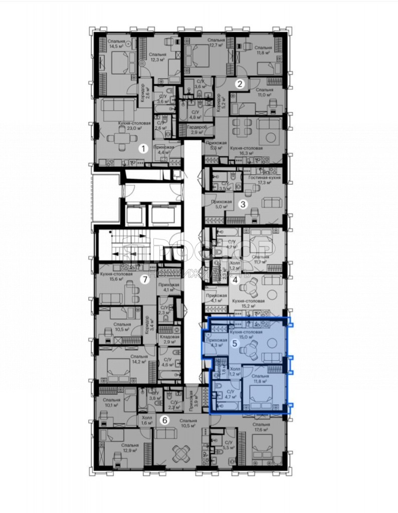 2-комнатная квартира, 38.8 м² - фото 3