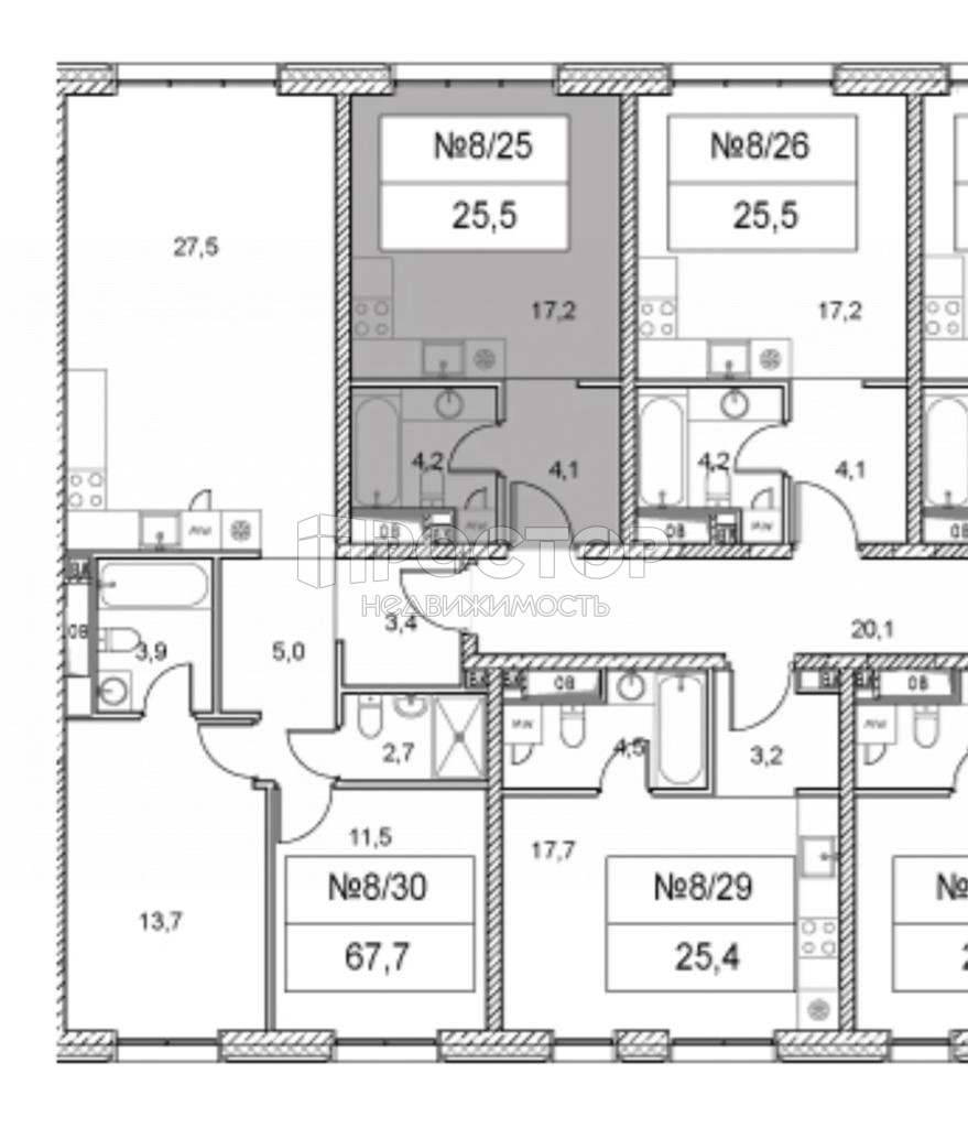 Студия, 25.5 м² - фото 7